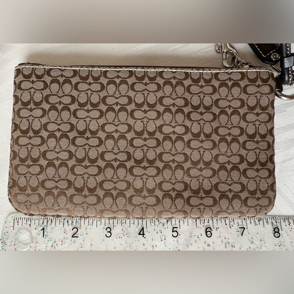Coach Brown Signature C Wristlet Wallet Soho Y2K Buckle Purse Small - Picture 5 of 7